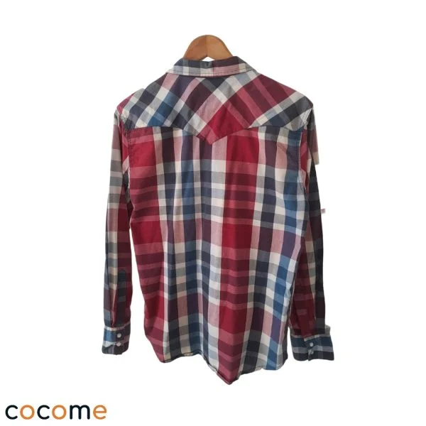 Camisa LEVIS Strauss de cuadros rojos y azules para Hombre Talla M - Imagen 2