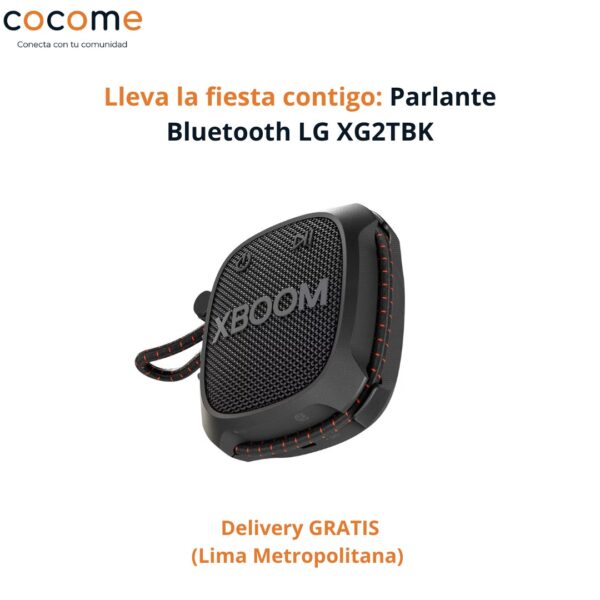 Parlante Bluetooth LG XG2TBK Portátil | Sonido Potente para Fiestas y Exteriores