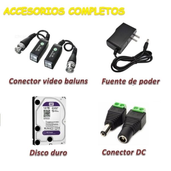 Kit 4 Cámaras de Vigilancia Hikvision Full Hd 1080P Disco 1Tb